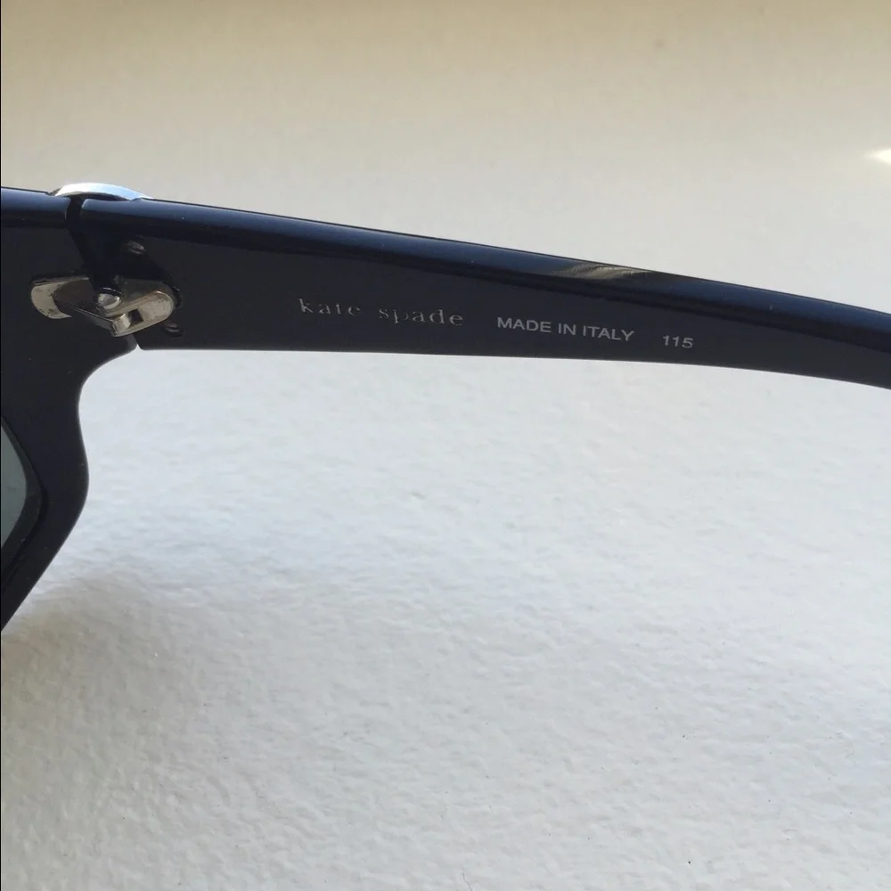 kate spade Black Frame Dark Gray Lens Oversized Sunglasses